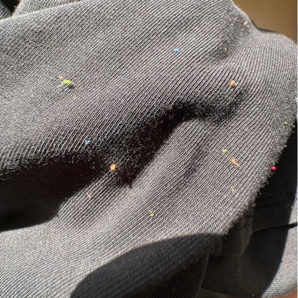 Lululemon Black Rainbow Lint Balls Round collar Short Sleeve Top 4 - Picture 8 of 10